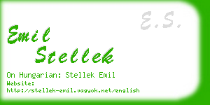 emil stellek business card